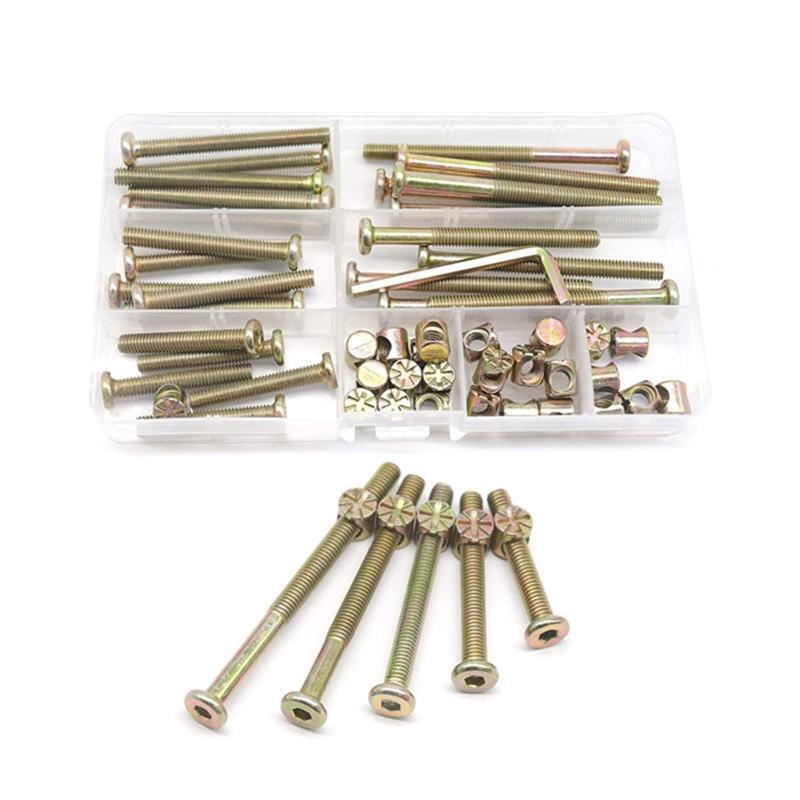 Baby Bed Crib Screws Hardware Replacement Kit M6x40mm/ 50mm/ 60mm/ 70mm/ 80mm