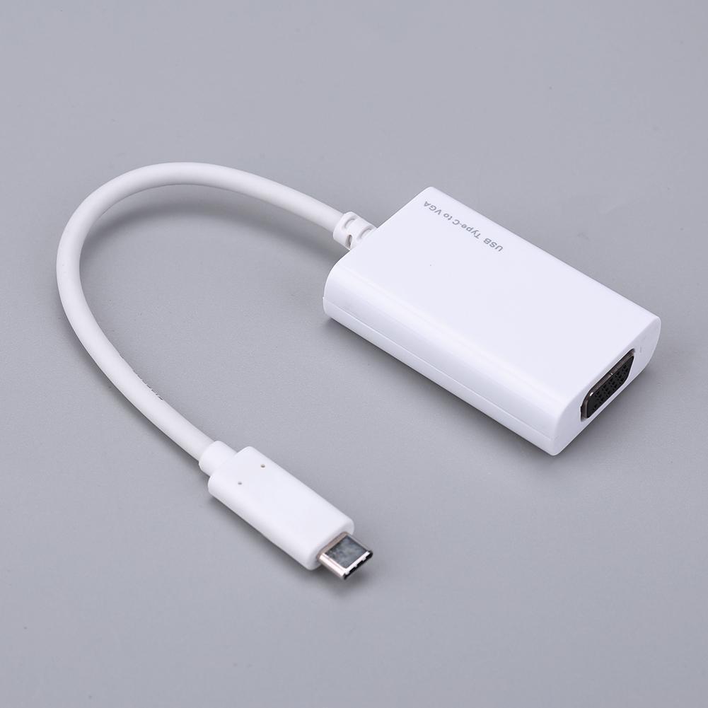 Type-C Male to VGA Female Converter Adapter Supports 1080p Video
