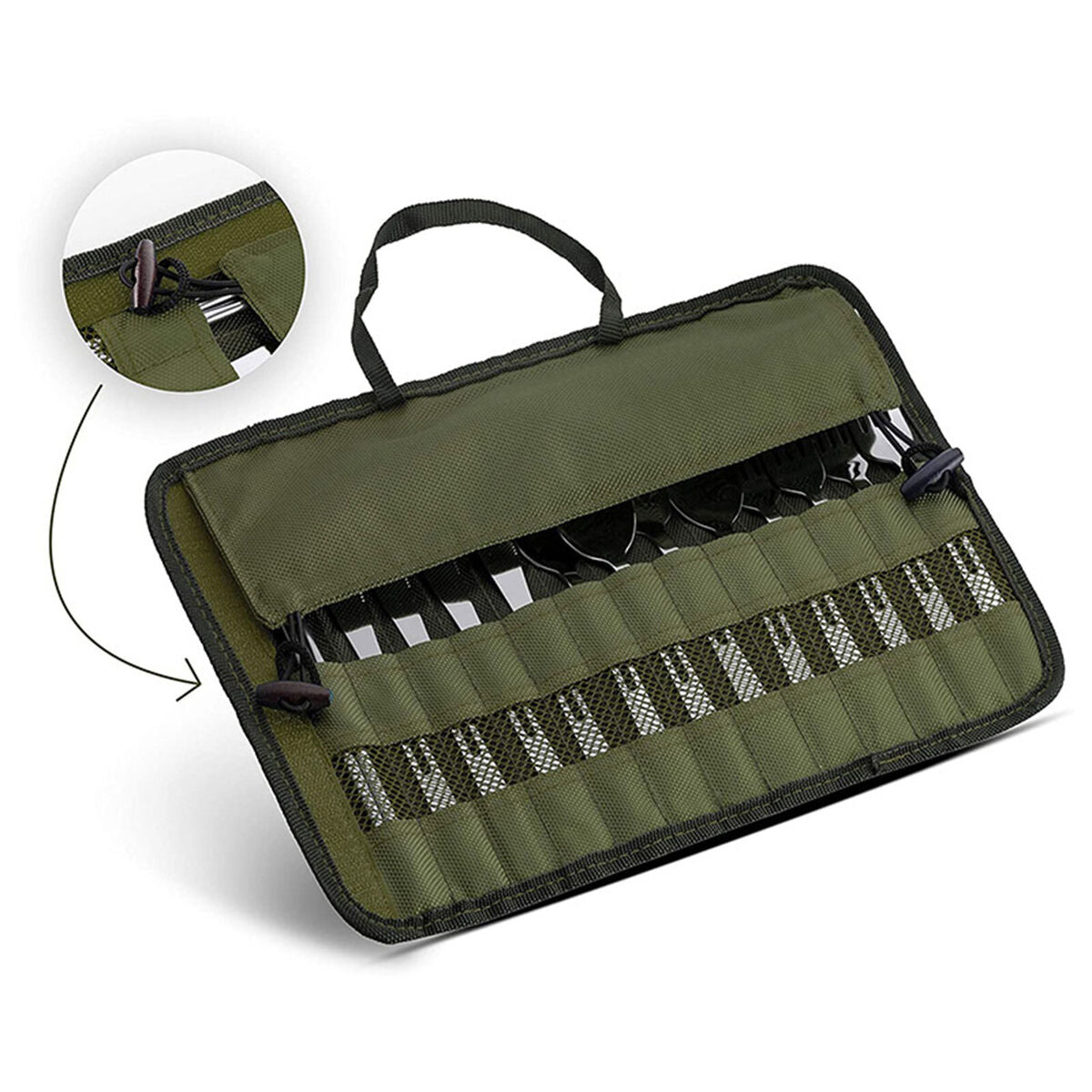 Outdoor Stainless Steel Camping Cutlery Bag - Picnic Cutlery with Package