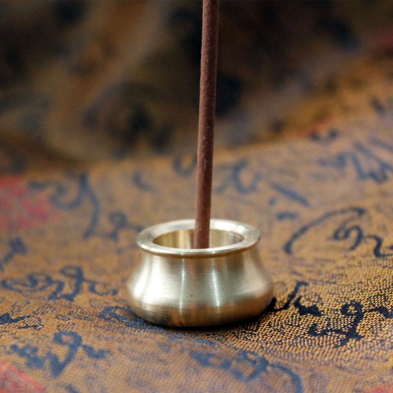 Copper Incense Stick Holder Incense Burner Double Use Mini Ornament