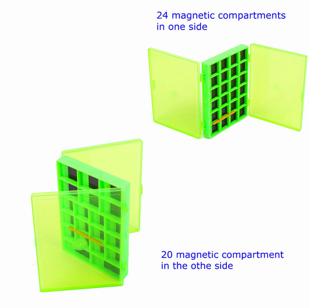 Double Side Magnetic Fly Fishing Jig Boxes Hook Storage Case Bait Lure Holder