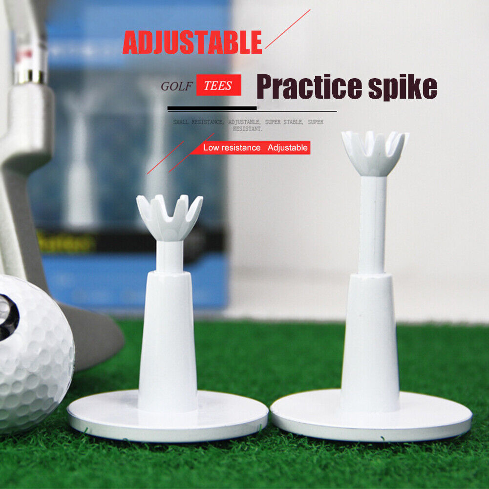 2pcs Adjustable Rubber Golf Tees Training Practice Golf Ball Holder Tees