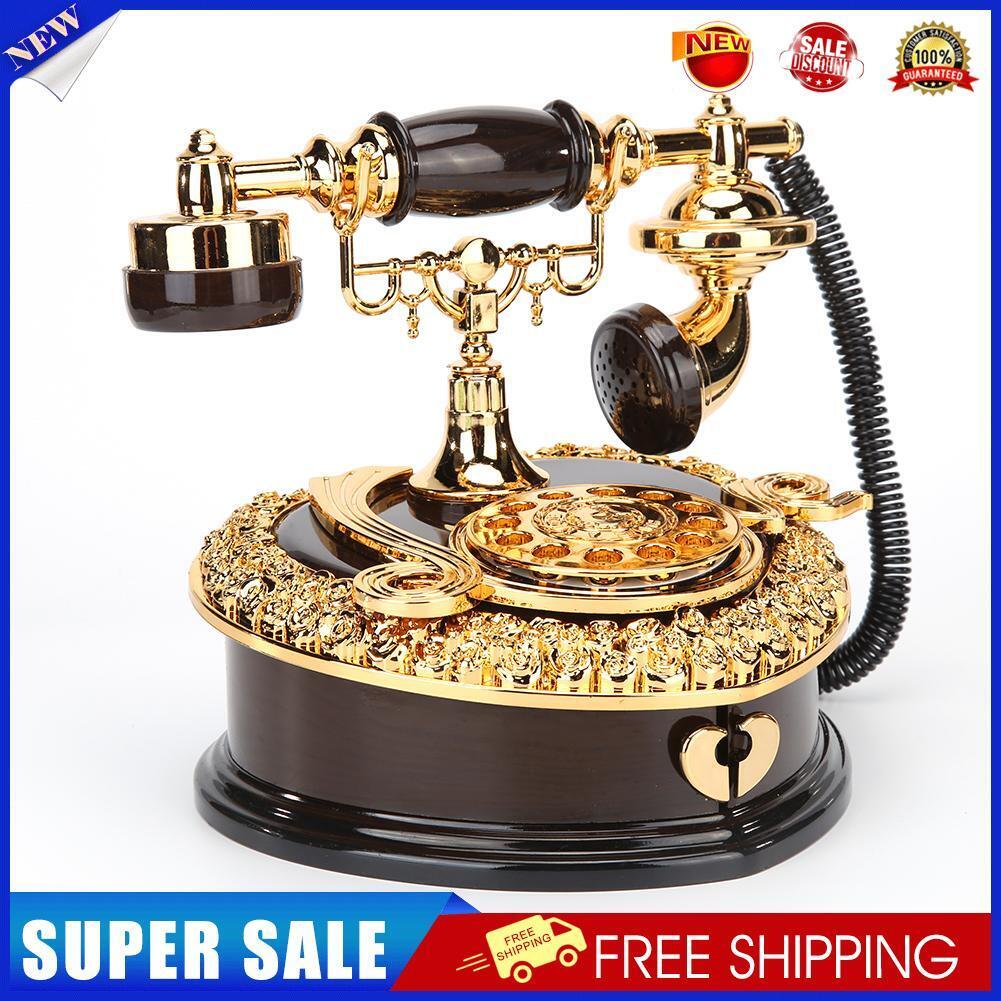 European Classical Phone Music Box Girl Gift Home Ornaments Jewelry Storage