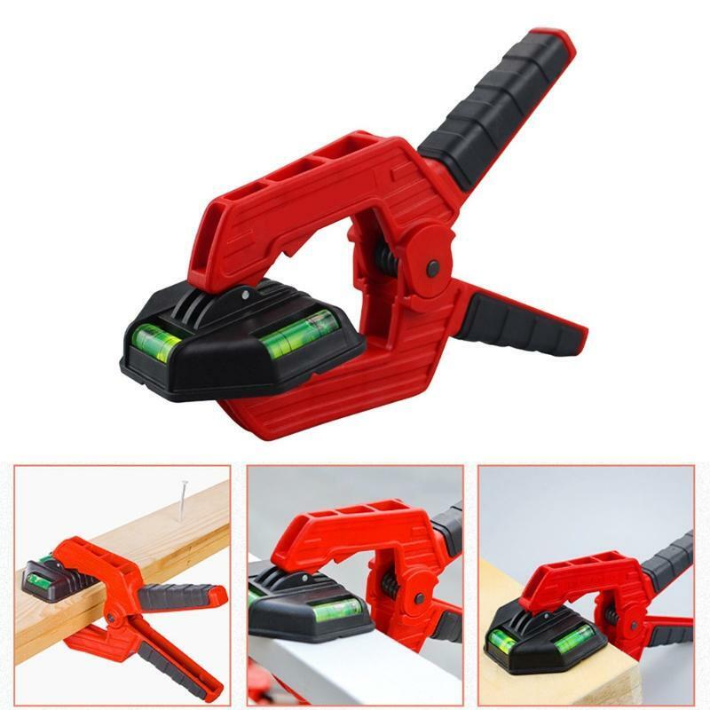 Heavy Duty Spring Clamps w/ Spirit Levels 3'' Strong Spring Clip for Woodworking