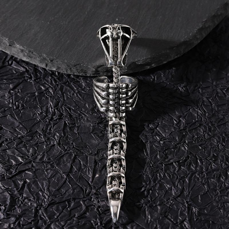 Scorpion Ring Joint Full Finger Ring with Adjustable Opening & Moving Tail Ring
