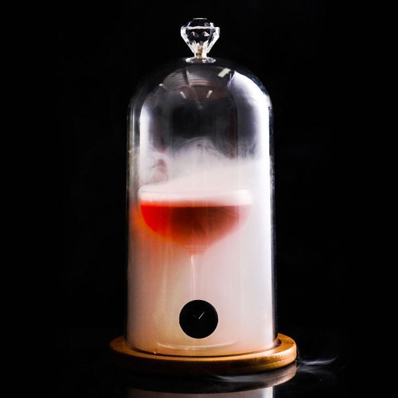 Plastic Smoking Cloche Hood Molecular Cuisine Food Dome Cover for Cocktail Cake