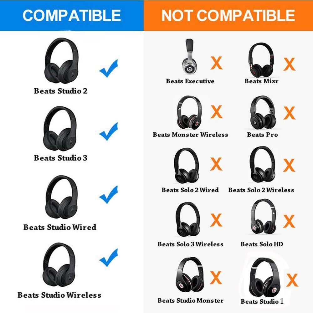 Earbuds Cover Ear Pads Replacement CushionFor Beats Studio 2 3 Wired Wireless