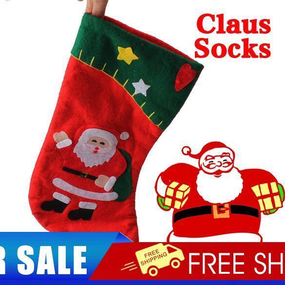 Christmas Tree Santa Claus Snowman Sock Kids Gift Bag Decoration Ornaments