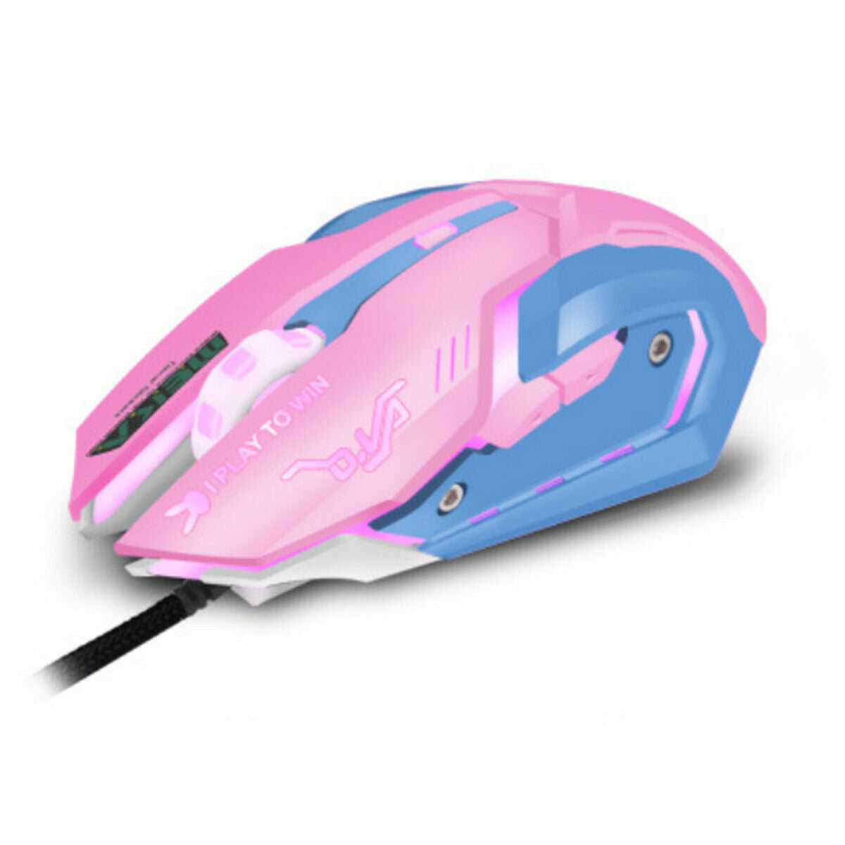 Game Overwatch D.va Pink Reaper Mercy Genji Electronic Sports USB Wired Mouse