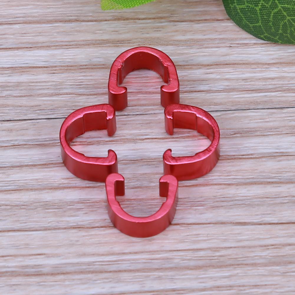 10pcs Bike Bicycle C-Clips Buckle Hose Brake Gear Cable Housing Guide(Red)