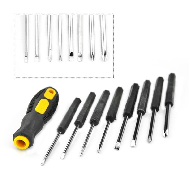 8 in 1 Screwdriver Set Cr-V Steel Slotted/Cross Screwdrivers for Household Home