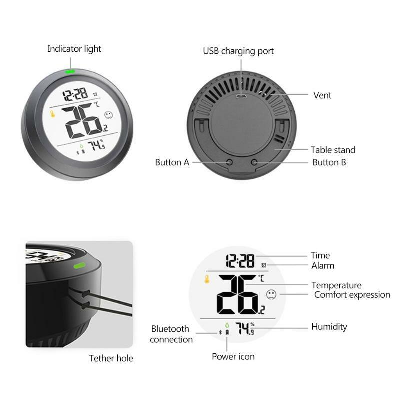 Bluetooth-compatible Digital Monitor Indoor Thermometer Hygrometer Temperature