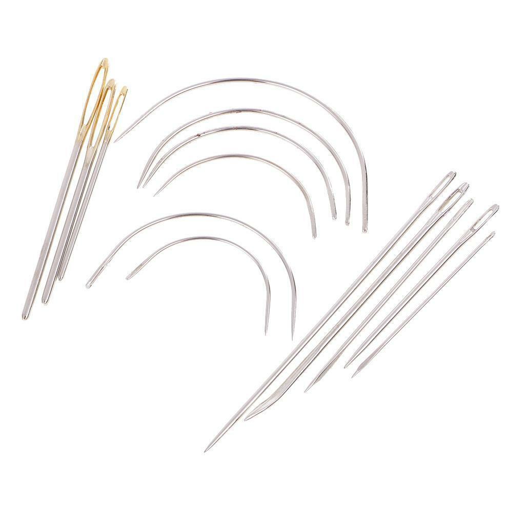 14pcs Hand Repair Kit Upholstery Sewing Needles Carpet Leather Curved Canvas