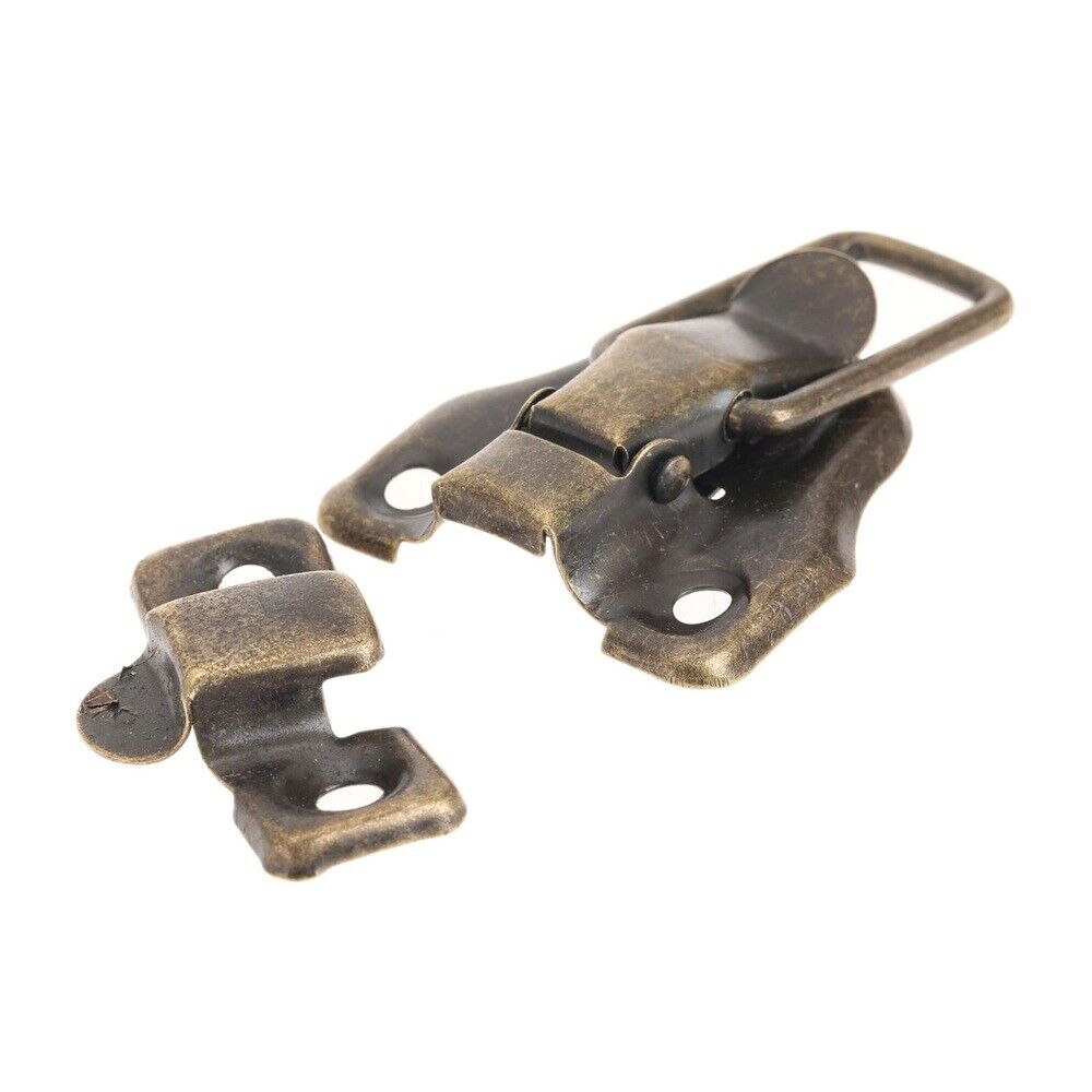 Durable 4pcs Bronze Chest Suitcase Jewelry Box Hasp Lock Latch Catch Clamp Clip
