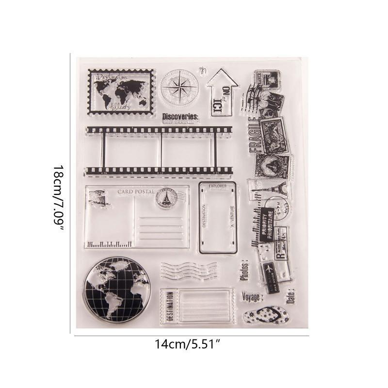 Clear Scrapbooking Stamp Silicone Stamp Stencil for Student Kid DIY Embossing