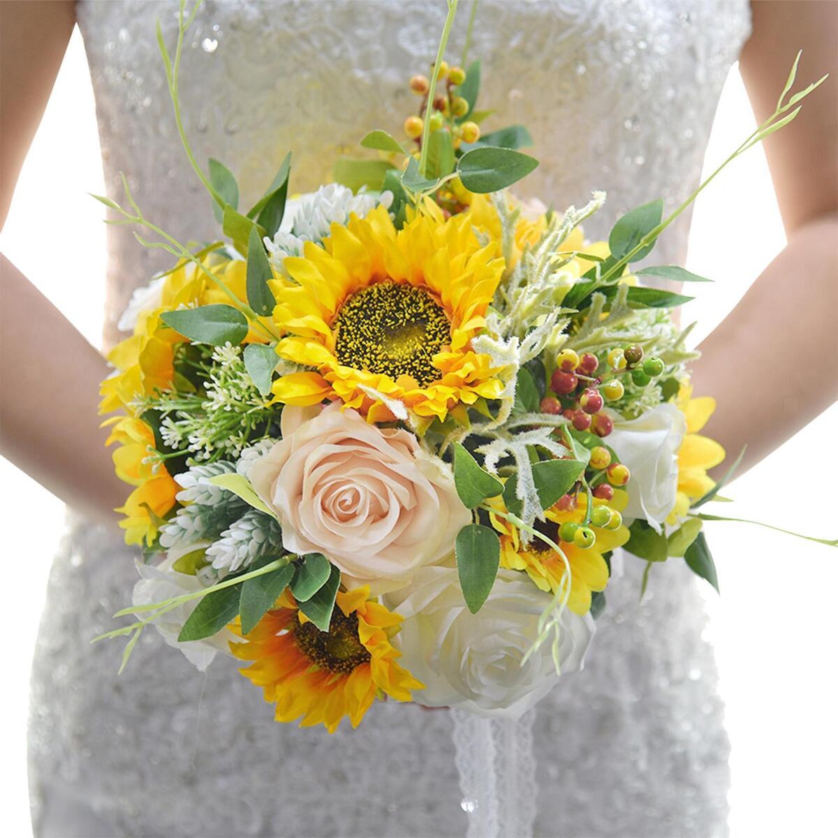 Bridal Bouquet Rose Bridesmaid Holding Flower for Bridesmaid Ceremony Church