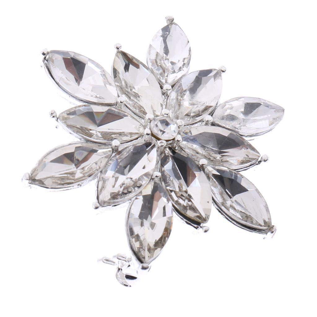 Fashion  Flower Diamante Brooch Rhinestone Pin Gift