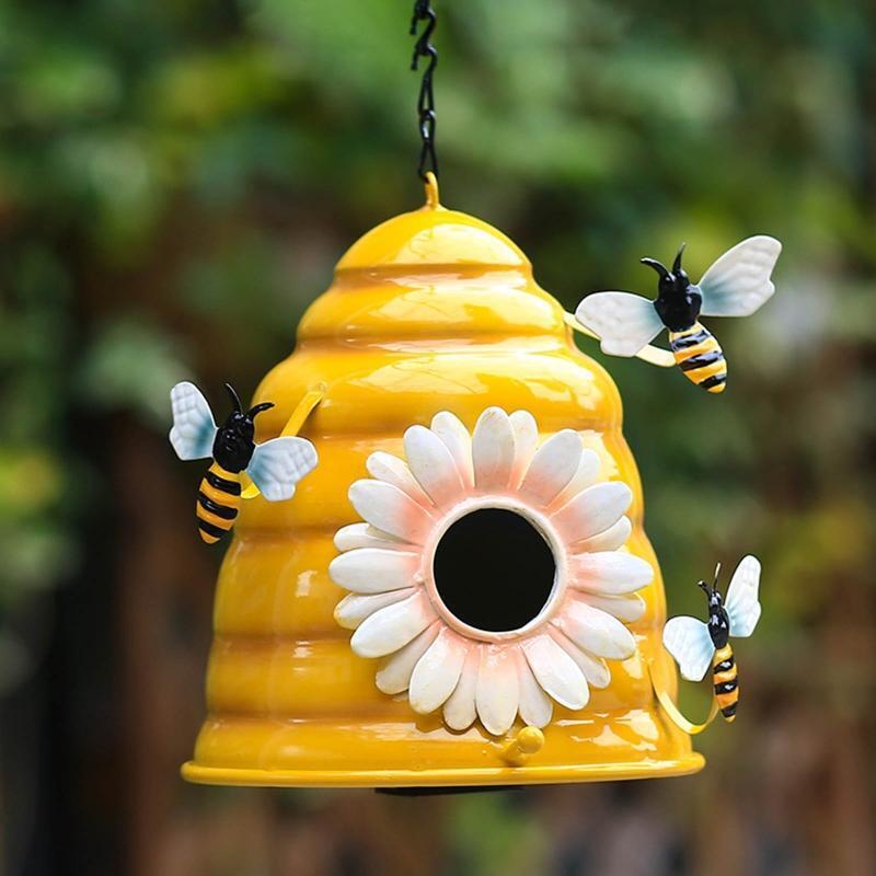 Bird Nest Garden Balcony Decorative Hanging Bird House Yard Patio Craft Ornament
