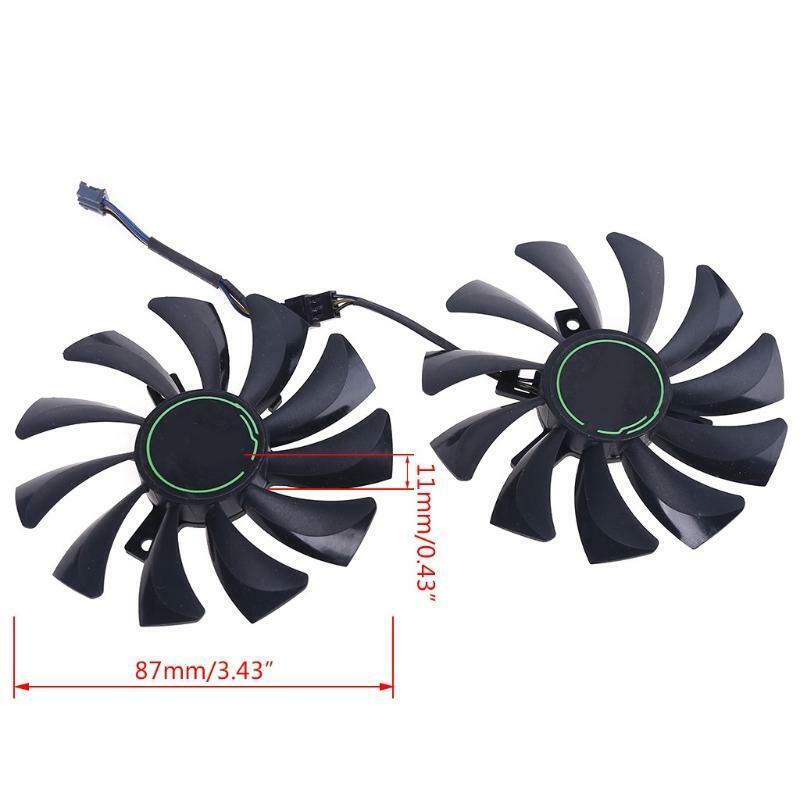 1 Pair HA9010H12F-Z 4Pin Cooler Fan Replacement for MSI GTX 1060 1660Ti RTX 2060