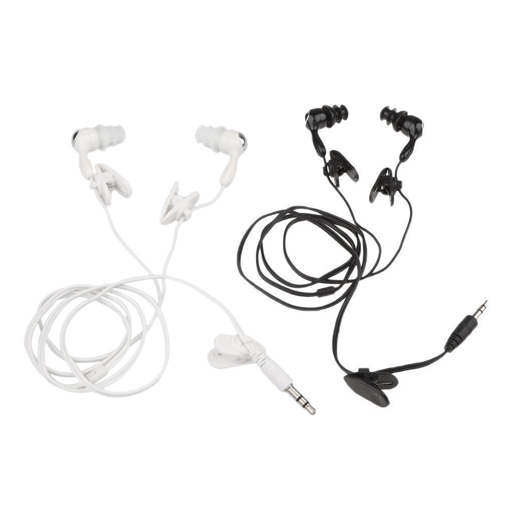 2Pack Unviersal Stereo In-ear Swimming Earphones & Earbuds Waterproof IPX8 Buds