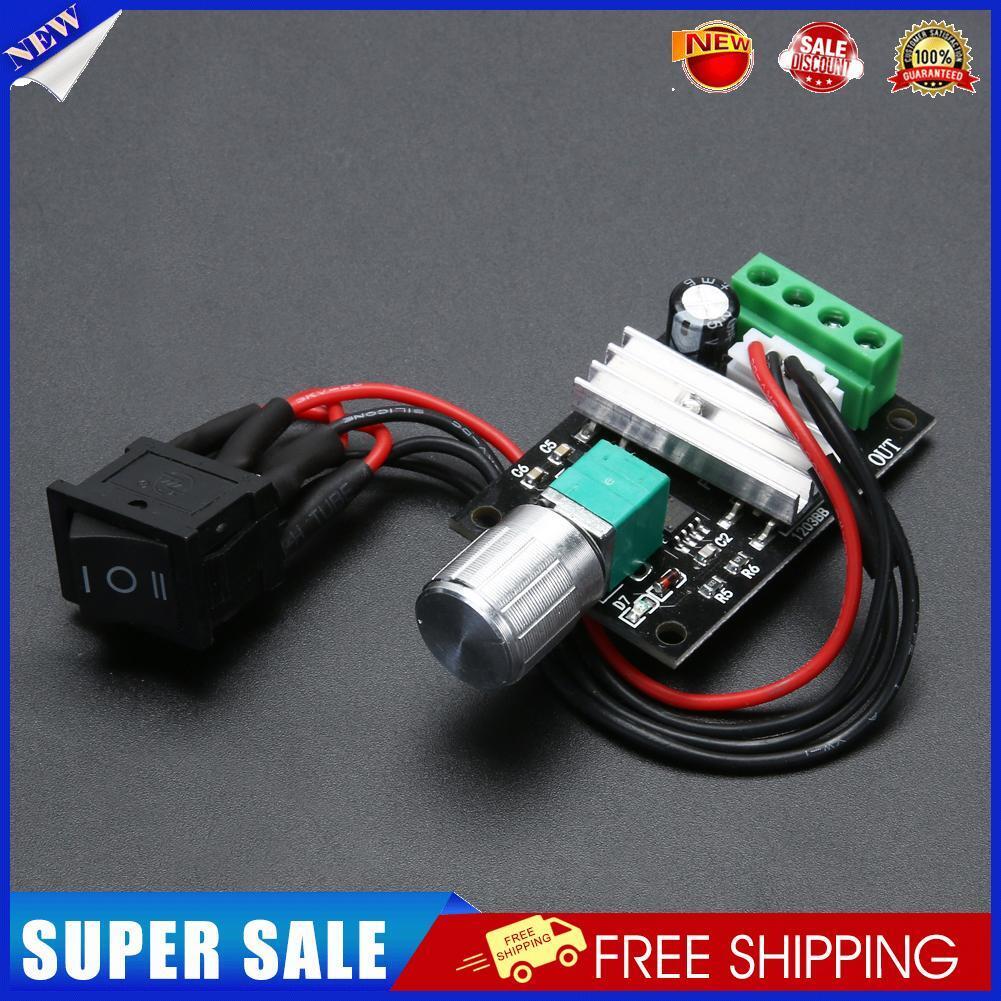 6V 12V 24V 3A PWM DC Motor Speed Controller Forward Reverse /w Switch