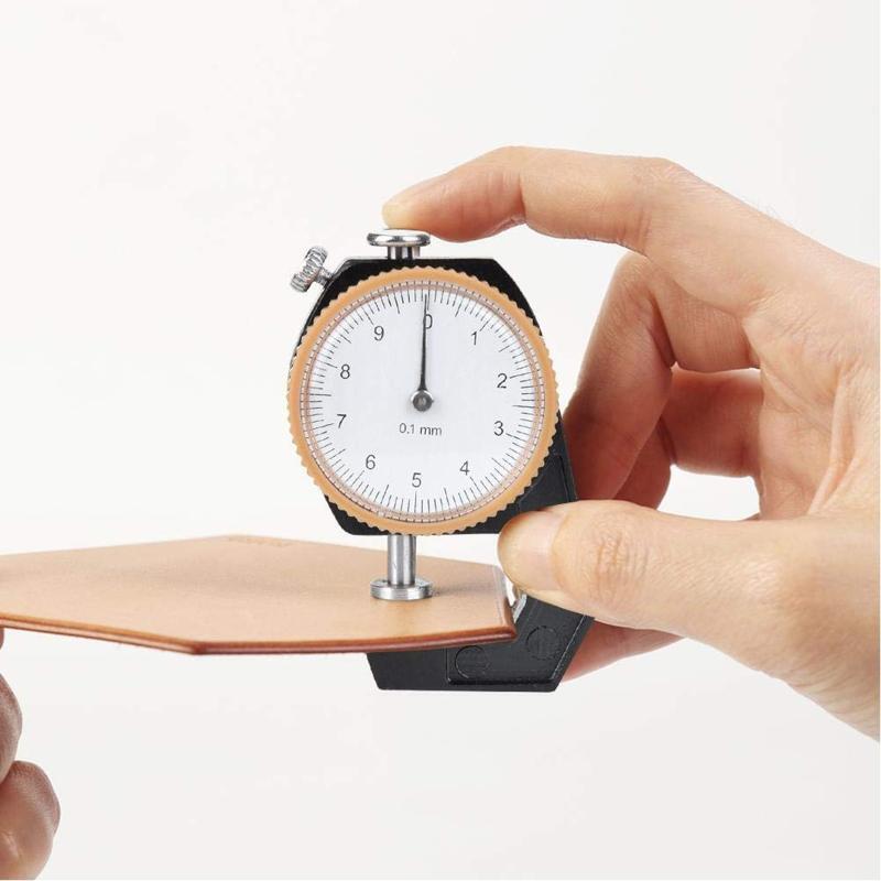 Upgraded 0~10mm Thickness Gauge Flat Head Thickness Tester Dial for Leather