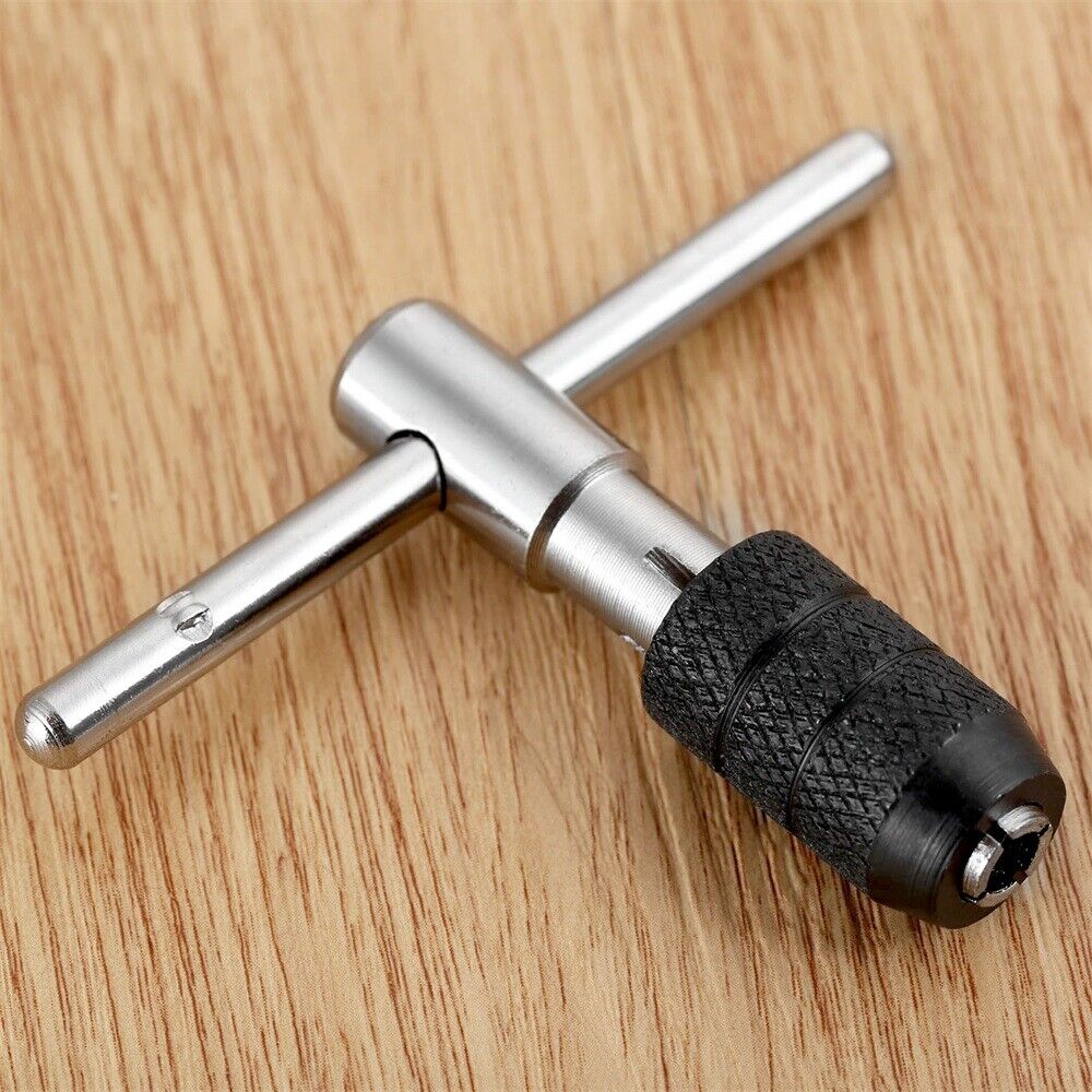 Portable Metric M3-M6 Thread Screw Tap Drill Bit Wrench Carpentry T-Handle Tool