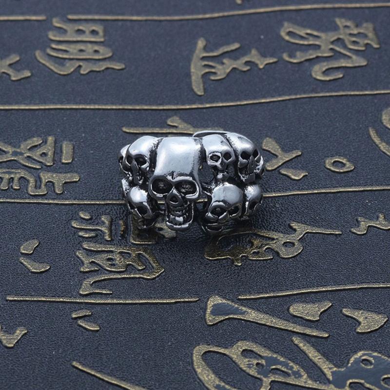 Personality Domineering Ghost Head Opening Adjustable Ring Fashion Jewelry Gift