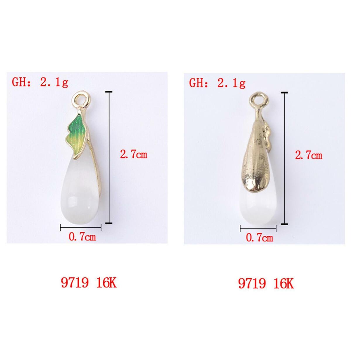 10x Teardrop Earring Charm Pendants for Handmade Key Rings Jewelry Making