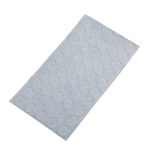 100 Self-Adhesive Rubber Feet Clear Bumper Door Furniture Pad Floor Protector DH