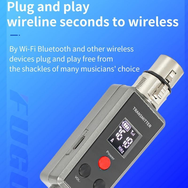 Plug-on Rechargeable Microphone Wireless System 2.4 Ghz for Dynamic Microphone
