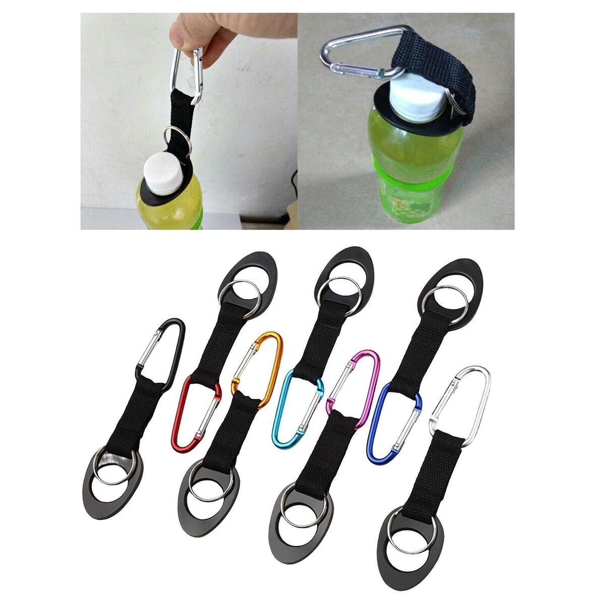 7 Pieces Water Bottle Buckle Clip Carabiner Hooks for Outdoor Camping Hiking