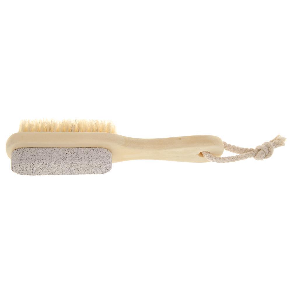 Wood Pumice Stone Foot Massage Brush Feet Exfoliating Remover Scrubber Tool