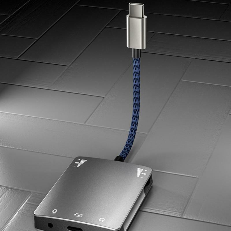 Typec Mobile Phone Adapter Sound Card Converter for K Song/Charging/ Sound Card
