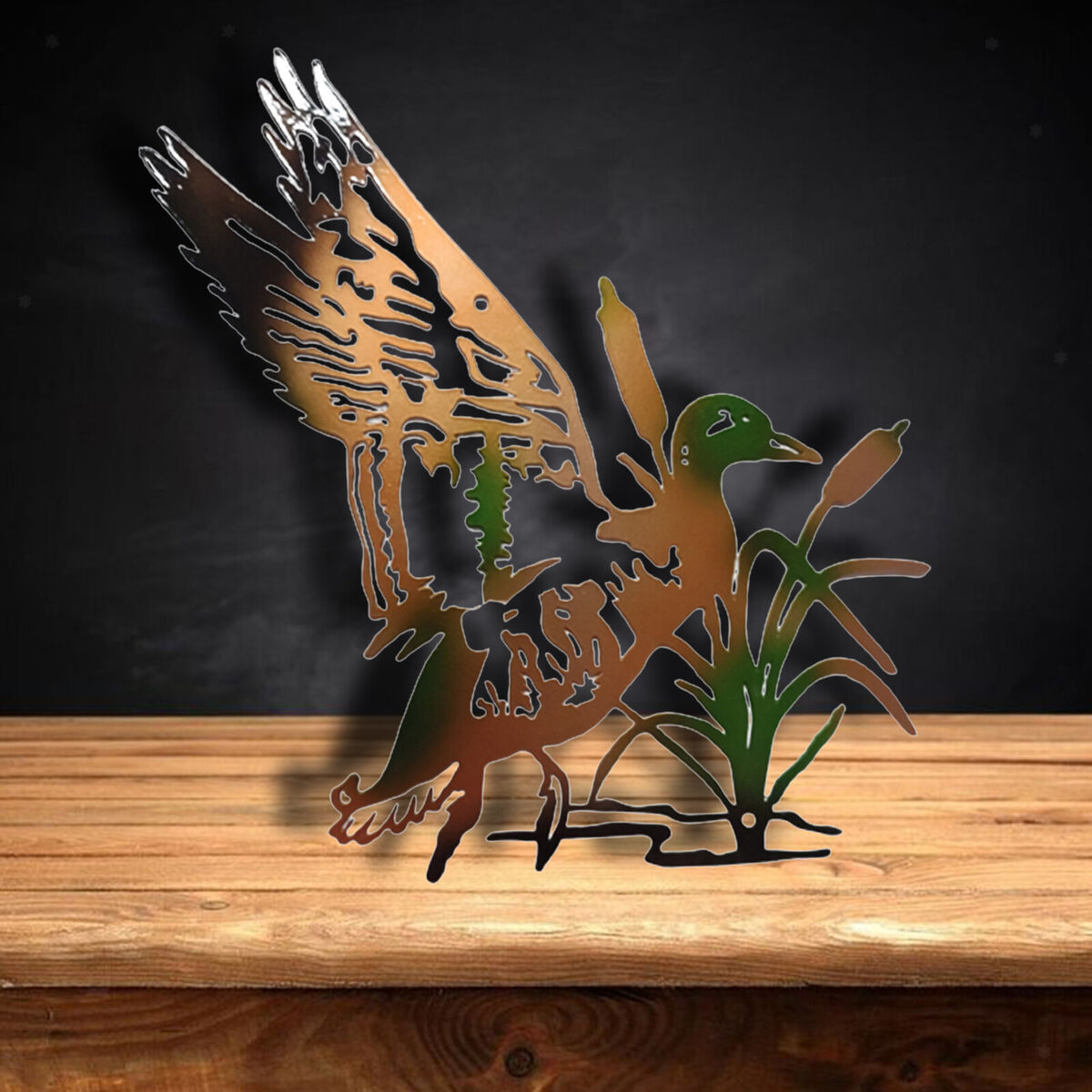 Silhouette  Garden Stake Animal  for Outside Decorations duck
