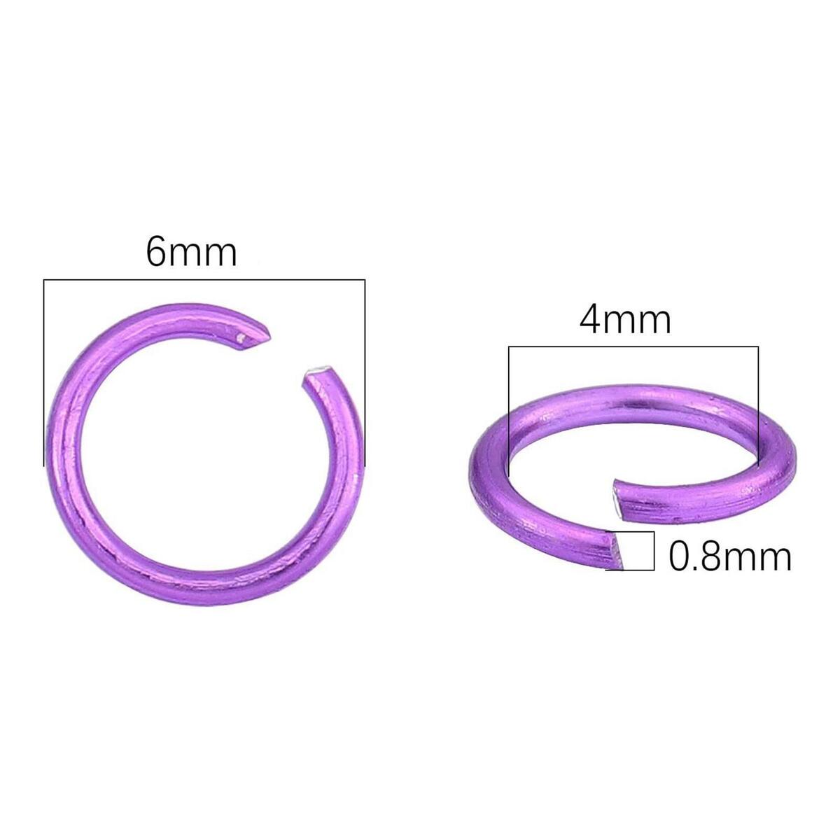 2250x 6mm Open Jump Rings Metal for Jewelry Making or Repairing Bracelets