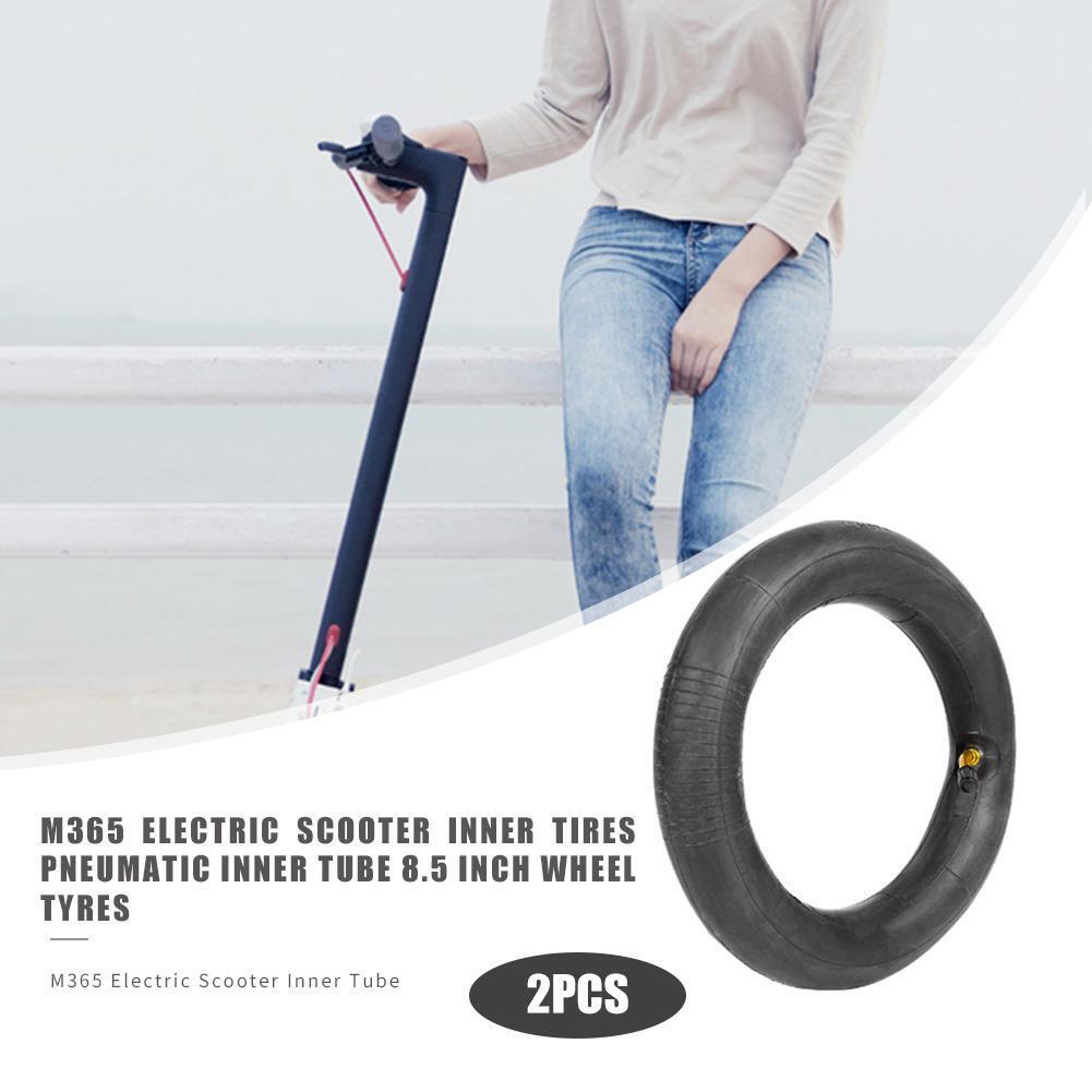 2pcs Scooter Inner Tires Inflatable 8.5 inch Skateboard Tube for M365 Black