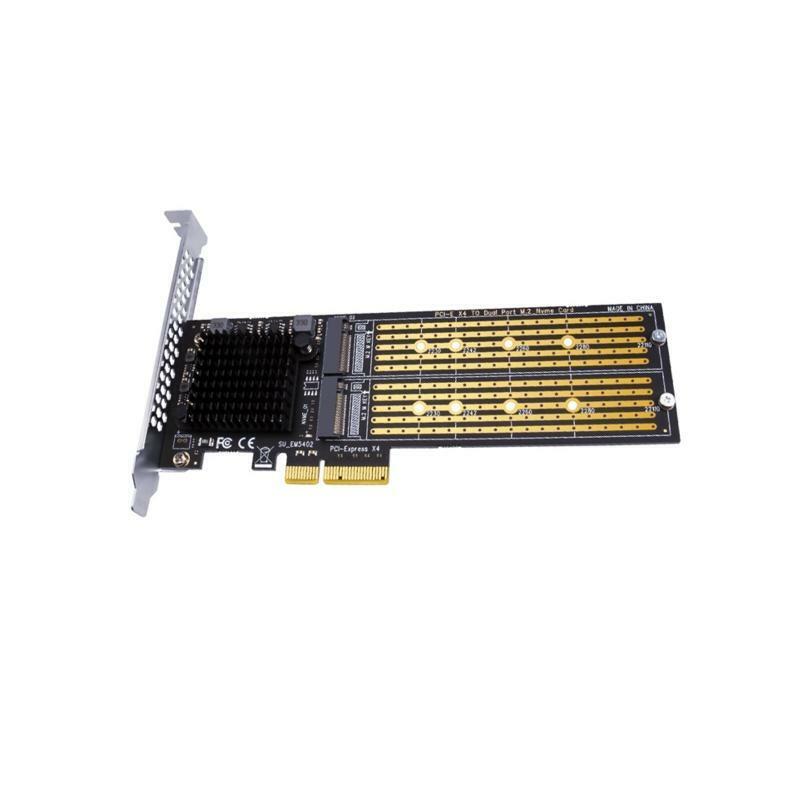 PCIe Adapter Card PCIe X4 to M.2 NVME M B Key Double Converter Expansion Card