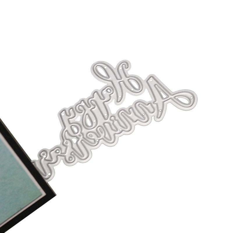 Happy Anniversary Metal Cutting Dies Stencil DIY Scrapbooking Album Paper Card