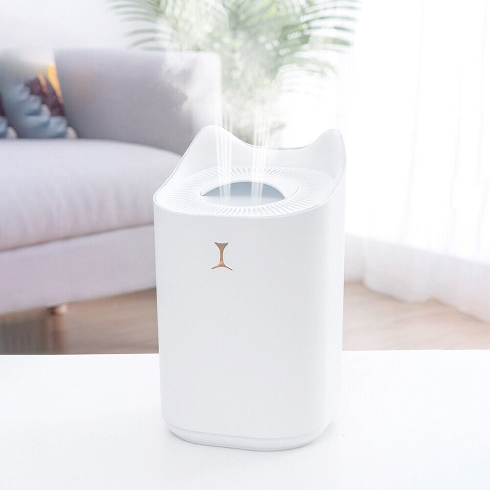 Large Capacity Home Air Humidifier Double Nozzle Fine Mist Sprayer (White)