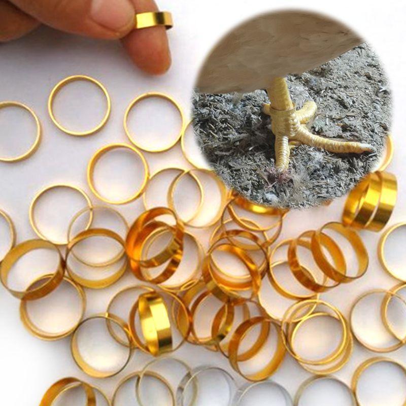 500 Pcs Metal Bird Foot Ring Bands Clip on Leg Rings for Pigeon Dove Chicks Sign
