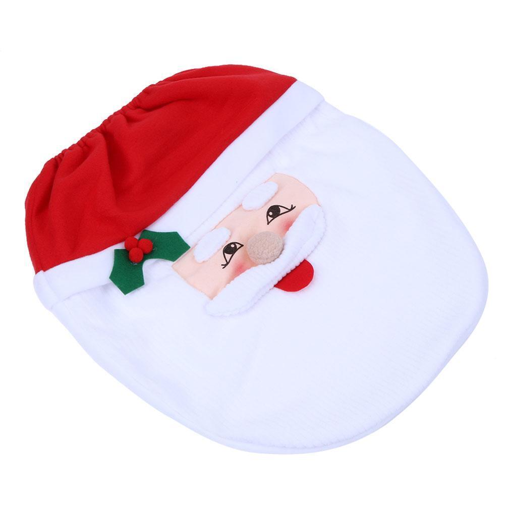 1pc Toilet Seat Cover Christmas Decor Christmas Toilet Cover(Santa Claus)