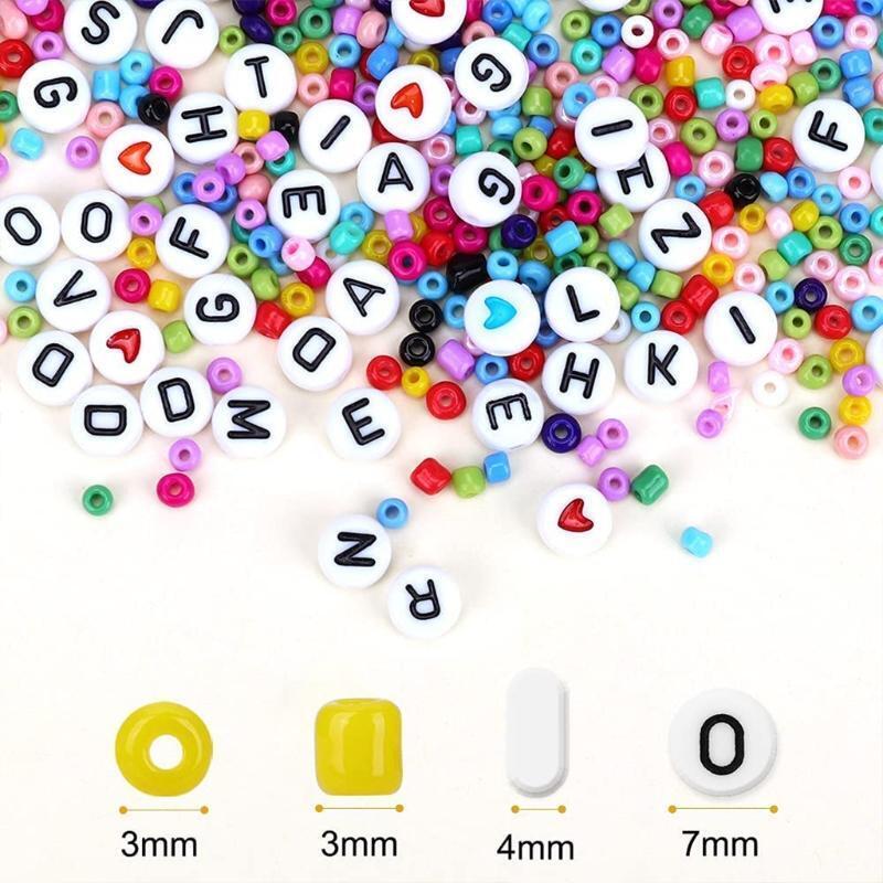 A-Z Acrylic Letter Alphabet Beads Kit DIY Bracelet Jewellery Making Accessories