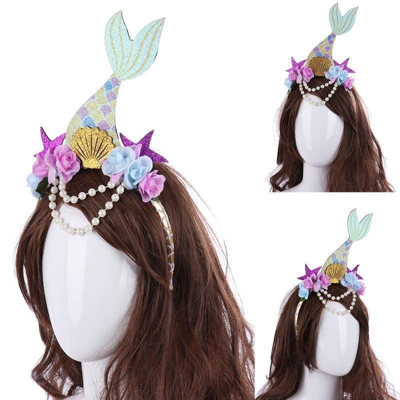 Cute Shinning Mermaid Tail Shape Hair Hoop Women Headband Makeup Hair Supplies