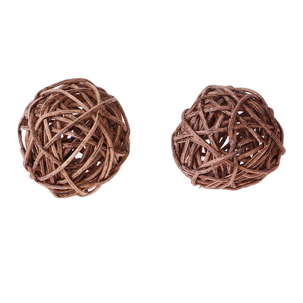 24pcs 7cm Rattan Cane Ball for Christmas Wedding Home Party Decor Ornament
