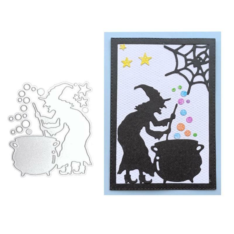 Halloween Witch Metal Cutting Dies Stencil DIY Scrapbooking Album Paper Template