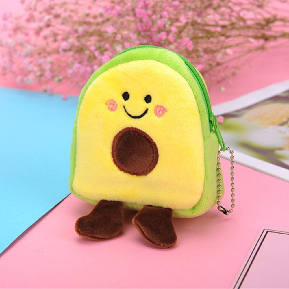 New Lovely Avocado Shape Keychains Storage Bags Wallet Pendant Coin Purse