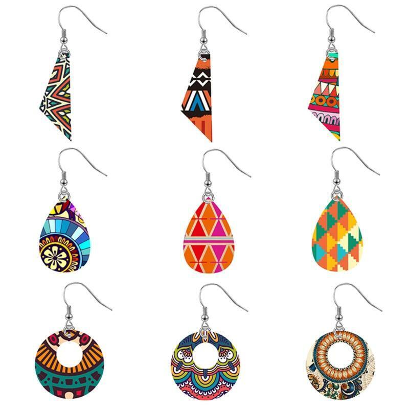 70 Pcs/Set Unfinished Wooden Jewelry Earrings Blanks with Ear Hooks Opening Ring