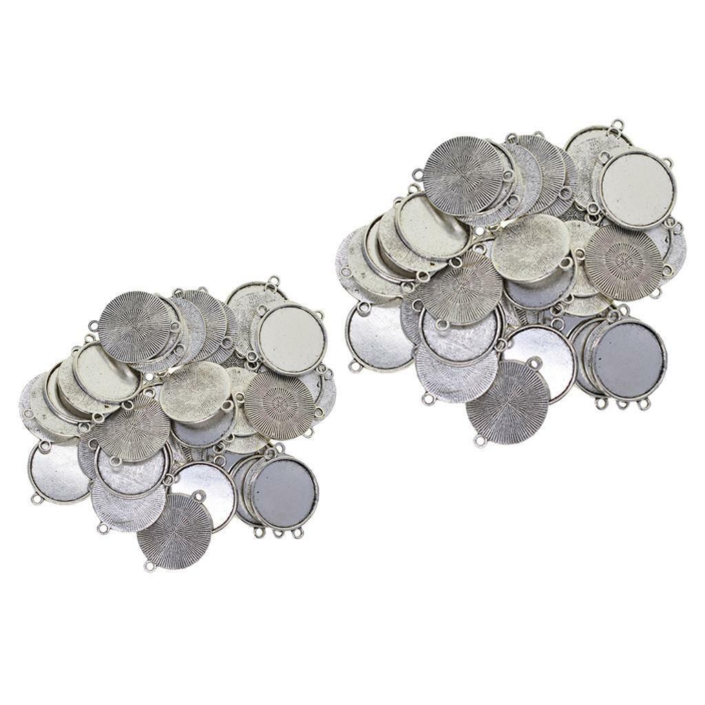 100 Pcs Round Blank Plain Bezel 16mm 18mm Cabochon Trays Pendant Crafting