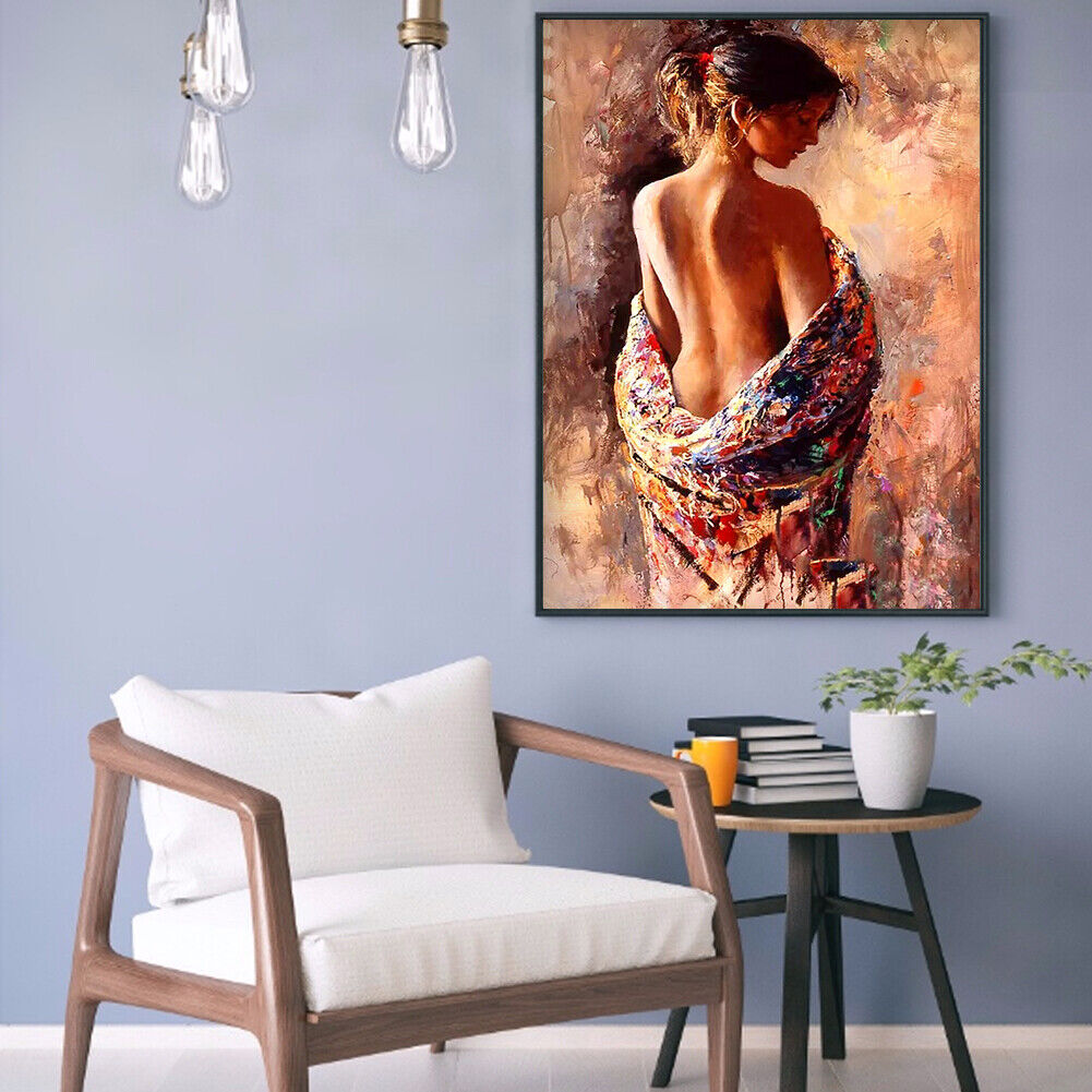Round Picture DIY 5D Charming Woman Drill Diamond Painting Full Kit Craft